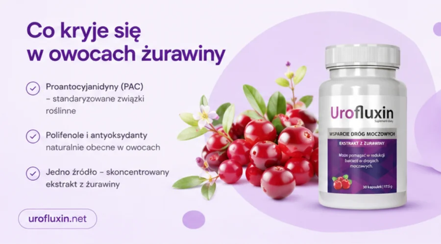 Urofluxin – owoce żurawiny wielkoowocowej jako źródło proantocyjanidyn (PAC)